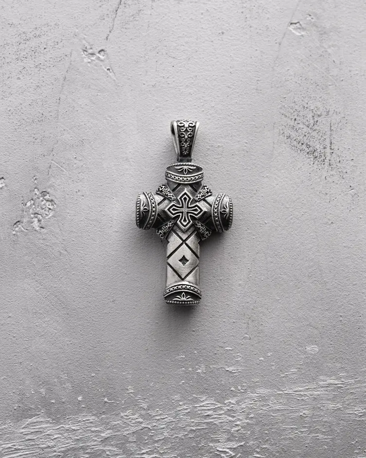 Srebrny krzyż CRUCIS FIDEI 5