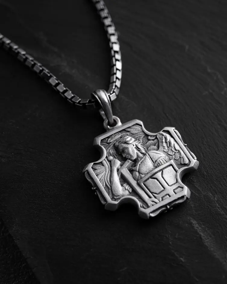 Srebrny krzyż SAINT MICHAEL 4