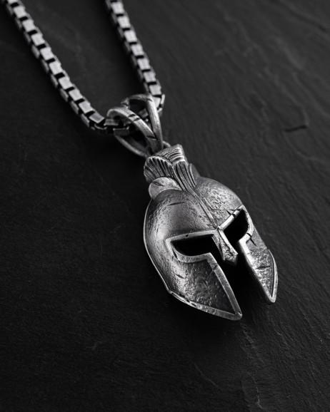 Srebrny wisiorek SPARTAN HELMET 4