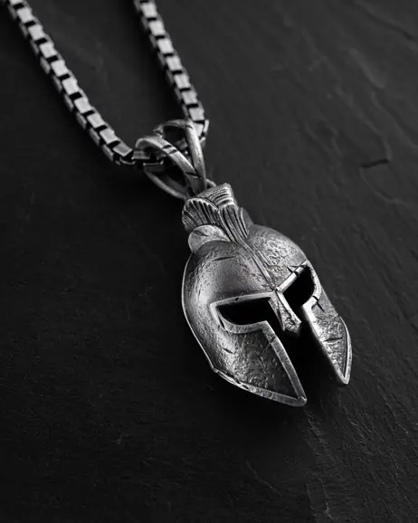 Srebrny wisiorek SPARTAN HELMET 4
