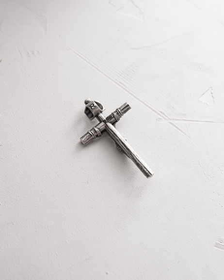Srebrny krzyż CRUCIFIXION of JESUS ​​CHRIST. INRI mini 4