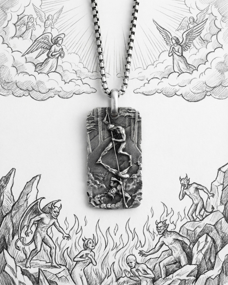 Srebrny wisiorek BOXE OMBRA