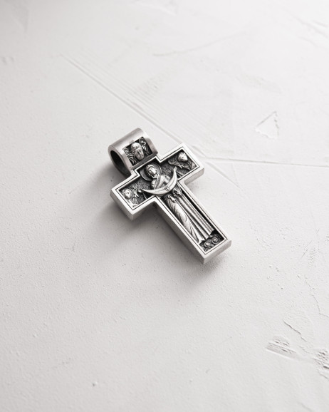 Srebrny krzyż THE CRUCIFIXION OF JESUS ​​CHRIST. PROTECTION 5
