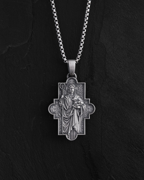 Srebrna zawieszka JESUS and SCEPTER 2