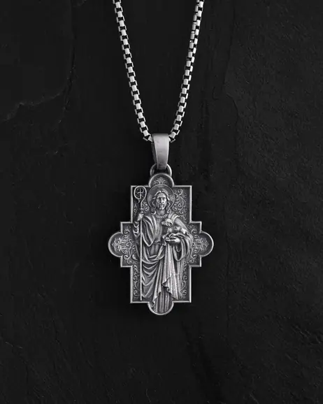 Srebrna zawieszka JESUS and SCEPTER 3
