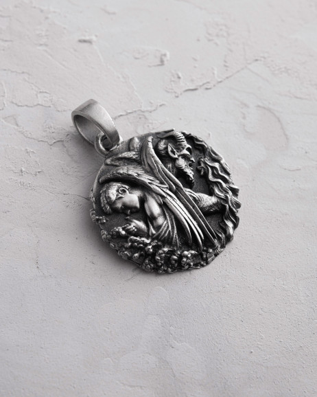 Srebrny wisiorek ANGEL AND DEMON 5