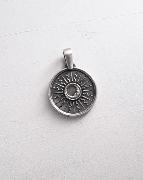 Srebrny wisiorek SUN and MOON 7
