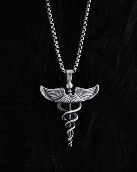 Srebrny wisiorek CADUCEUS 3