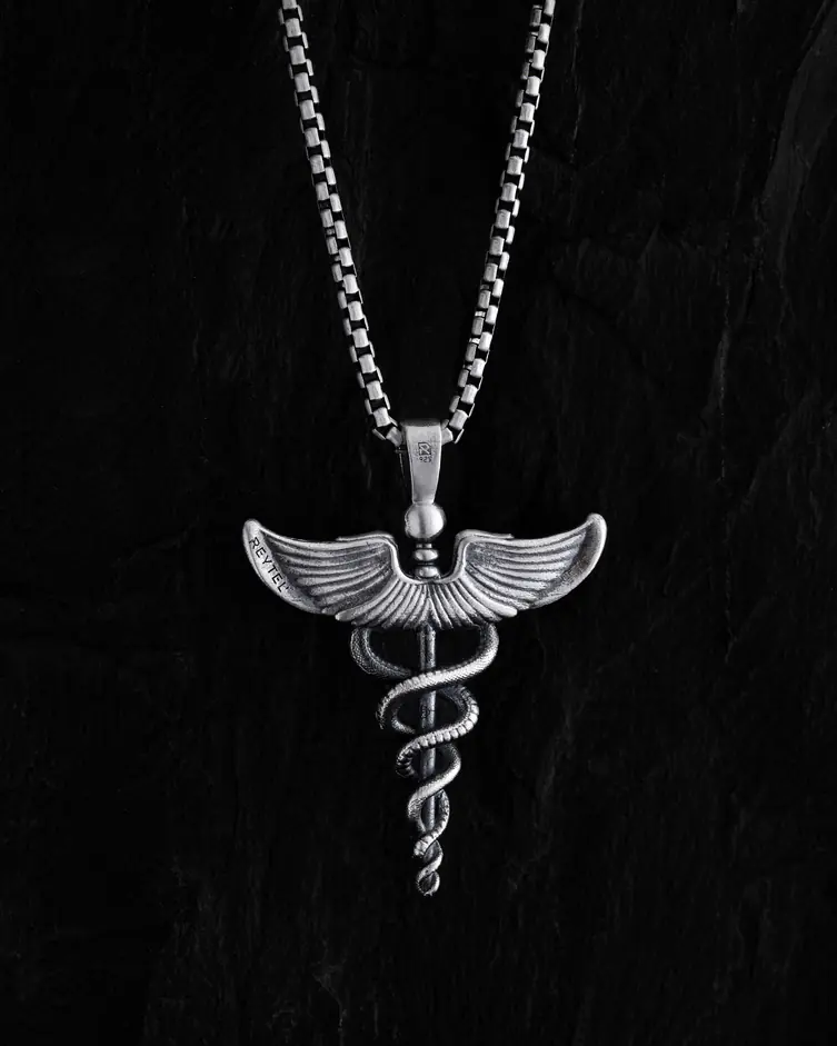 Srebrny wisiorek CADUCEUS 4