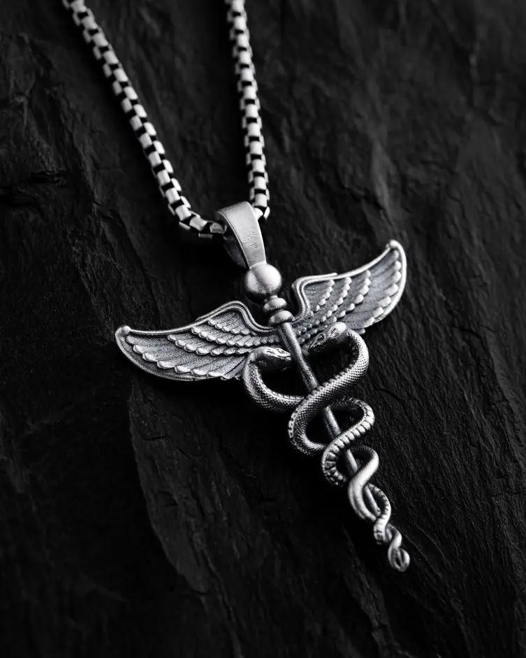 Srebrny wisiorek CADUCEUS 3