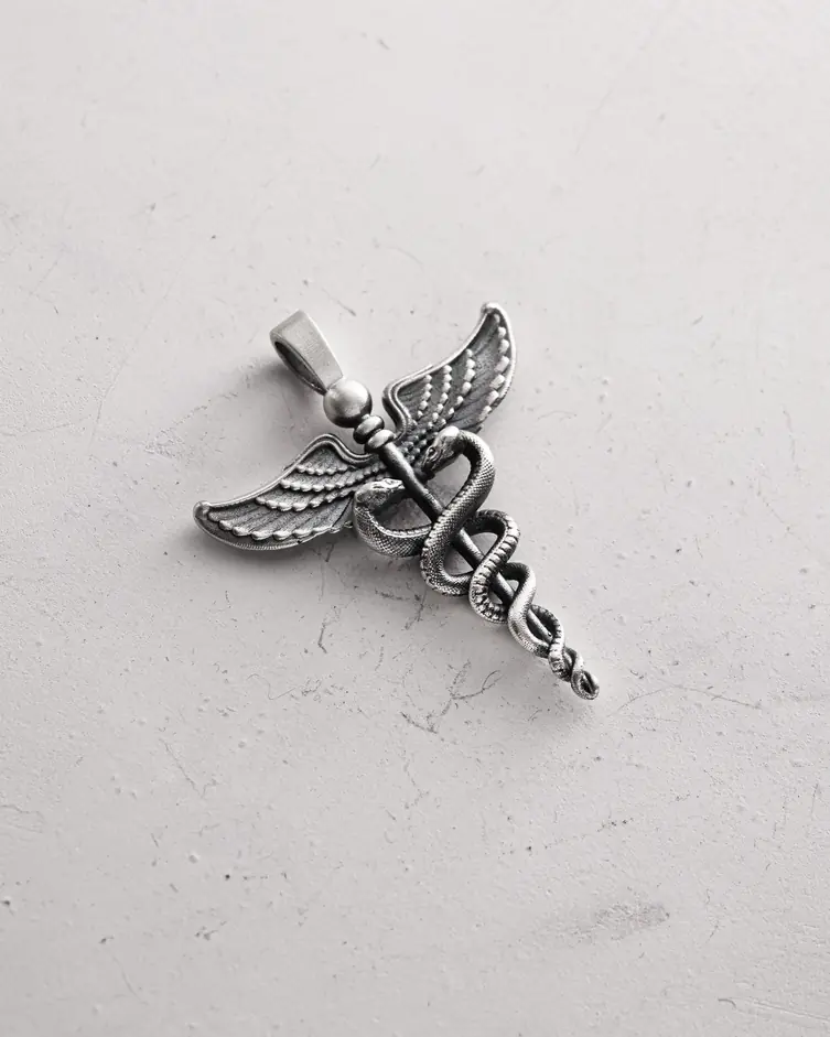 Srebrny wisiorek CADUCEUS 6
