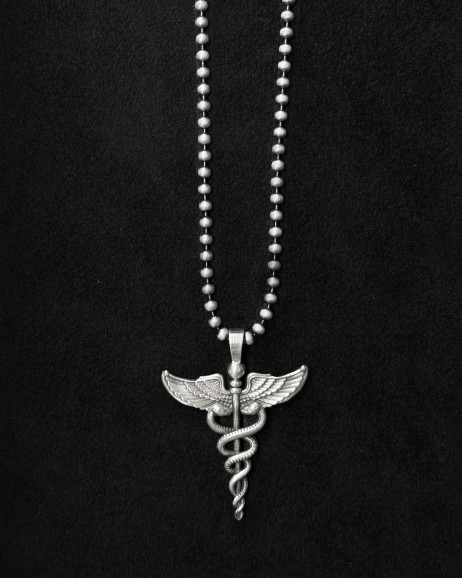 Srebrny wisiorek CADUCEUS