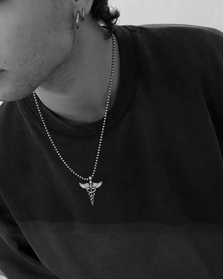Srebrny wisiorek CADUCEUS 5
