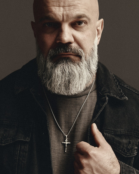 Srebrny krzyż CRUCIFIXION of JESUS. INRI 2