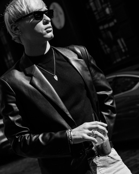 Srebrny wisiorek GWIAZDOZBIÓR LEW na łańcuszku 4