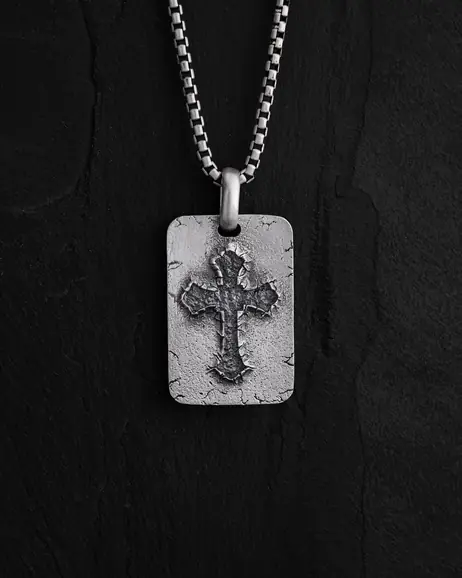 Srebrny wisiorek FLEURY CROSS
