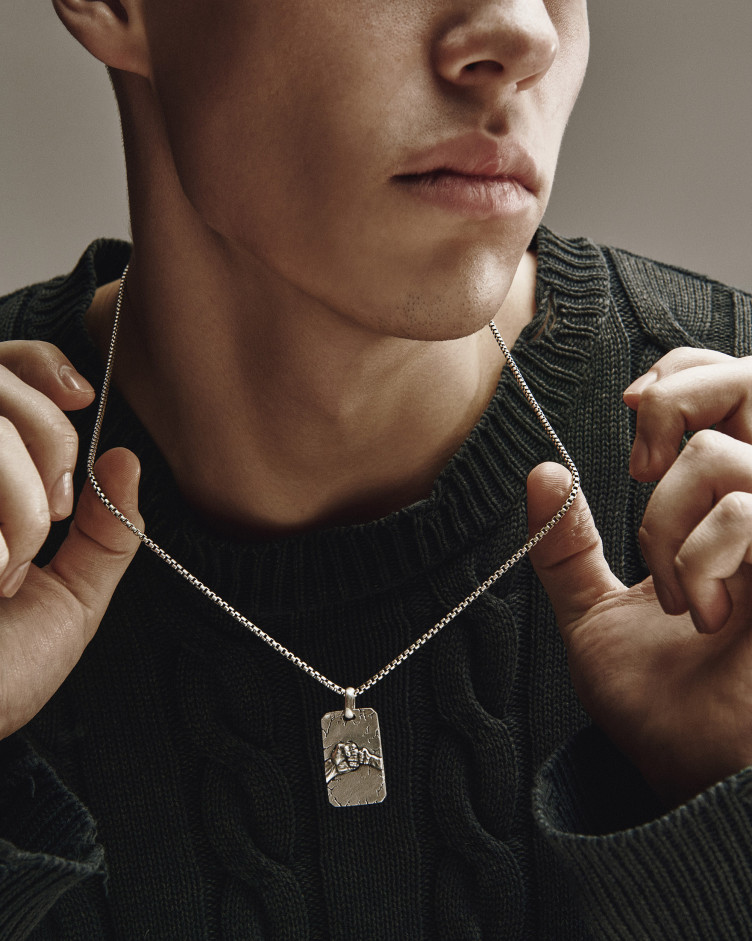 Srebrny wisiorek OJCIEC I SYN 2