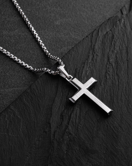 Krzyż REDEEMER z białego złota