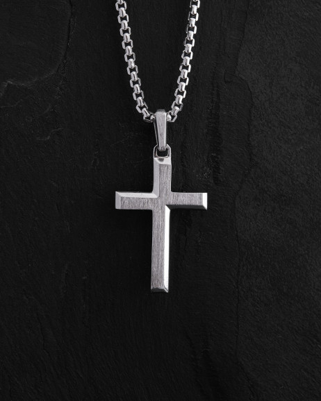 Krzyż REDEEMER z białego złota 2