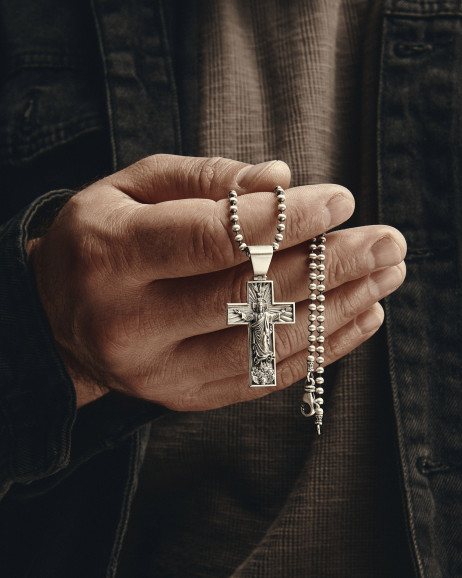 Srebrny krzyż ASCENSION OF JESUS CHRIST