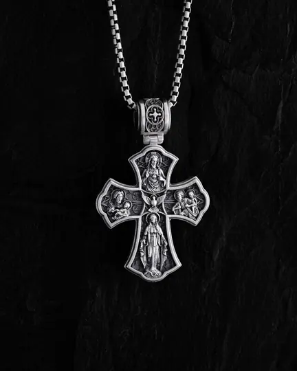 Srebrny krzyż FOUR WAY CROSS MEDALS / Wisiorki