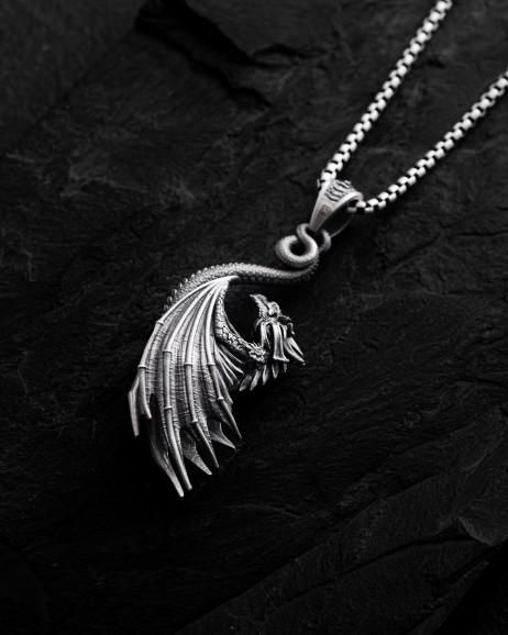 Srebrny wisiorek DRAGON 2