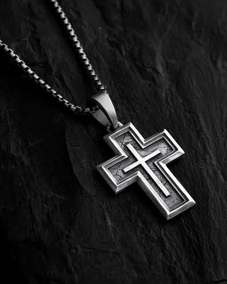 Srebrny krzyż ANCHOR CROSS