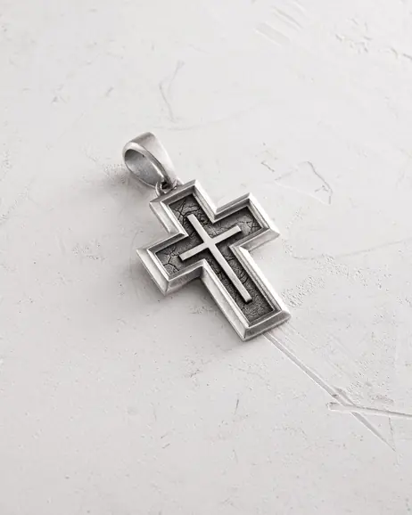 Srebrny krzyż ANCHOR CROSS 4