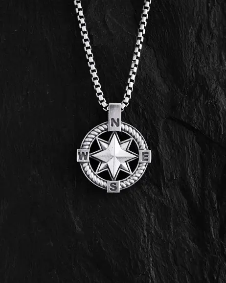 Srebrny wisiorek WIND ROSE 3