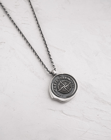Srebrny wisiorek CARPE DIEM POLAR STAR na łańcuszku 4