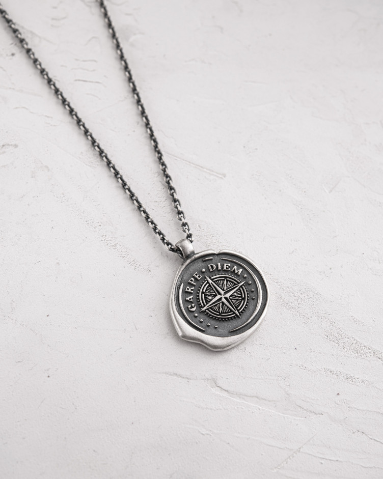 Srebrny wisiorek CARPE DIEM POLAR STAR na łańcuszku 4