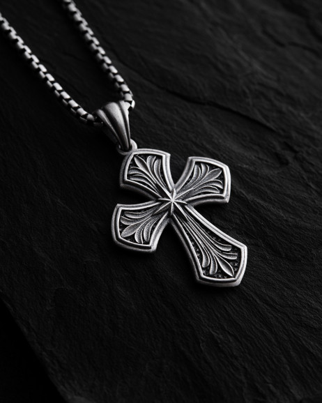 Srebrny krzyż NORTH STAR 2