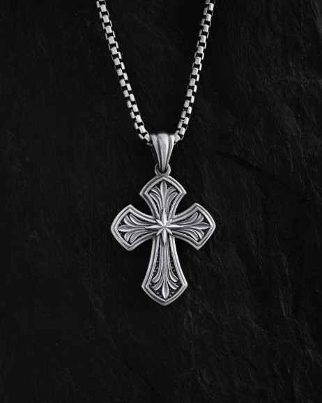 Srebrny krzyż NORTH STAR 4