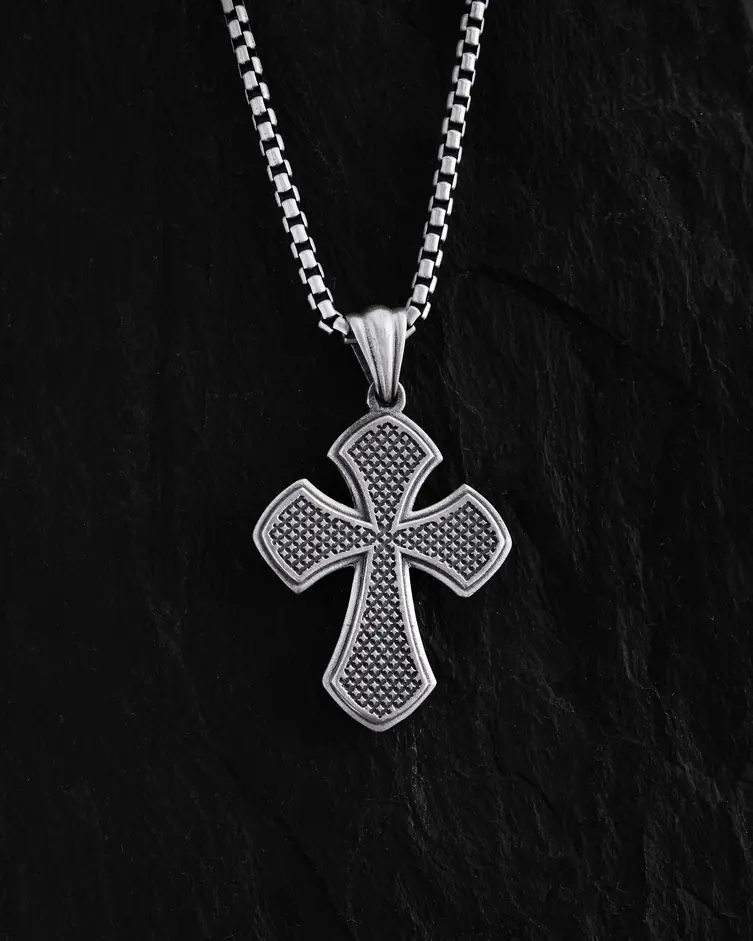 Srebrny krzyż NORTH STAR 5