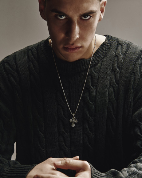 Srebrny krzyż NORTH STAR 3