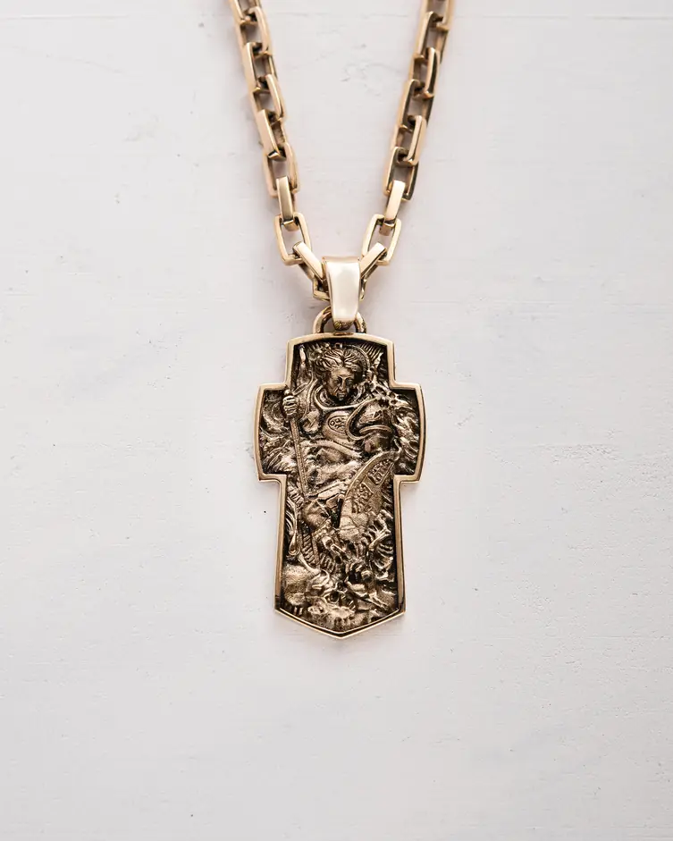 Krzyż ARCHANGEL MICHAEL (żółte złoto)