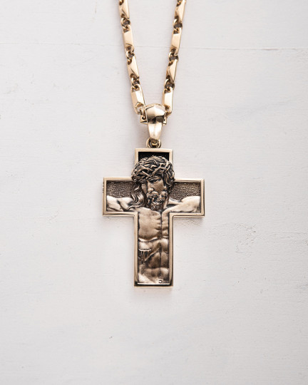 Krzyż REDEMPTION. JESUS CHRIST (żółte złoto) - 3869
