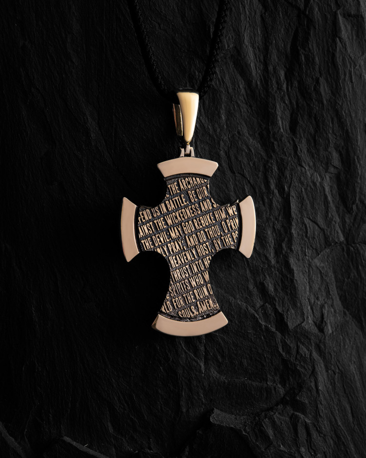 Krzyż ST. ARCHANGEL MICHAEL (żółte złoto) 3