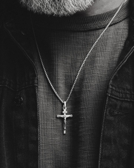 Krzyż CRUCIFIXION of JESUS. INRI (żółte złoto) 5