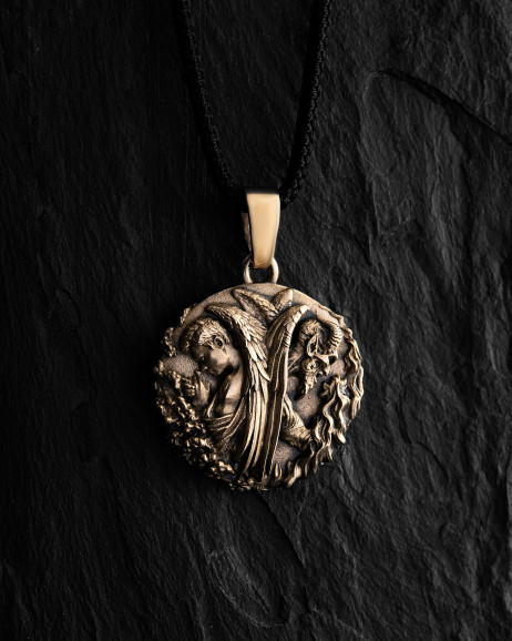 Wisiorek ANGEL AND DEMON (żółte złoto) 2