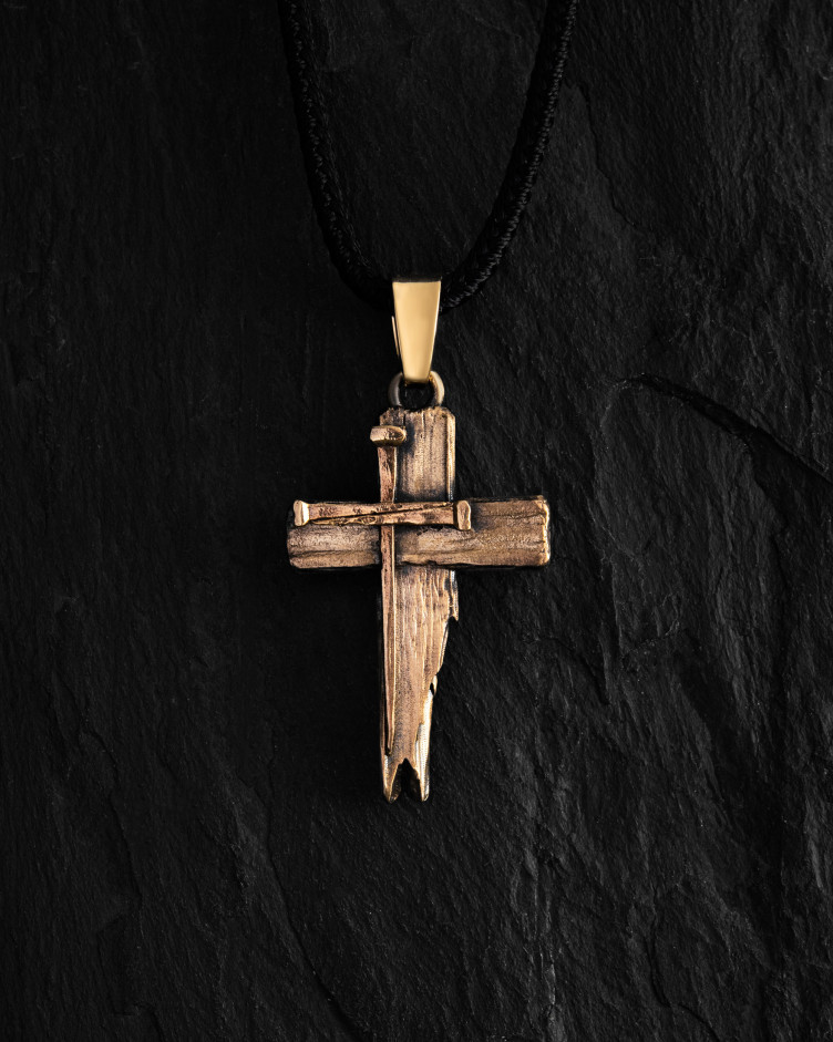 Krzyż TITLES CRUCIS (żółte złoto) 2
