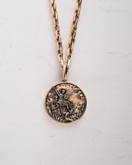 Wisiorek ST. MICHAEL (żółte złoto)