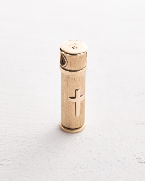 Wisiorek RELIKWIARZ Z KRZYŻEM (żółte złoto) 3