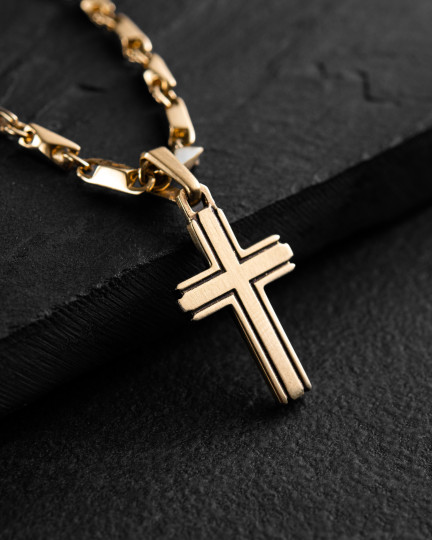 Krzyż SANDHED (żółte złoto) - 3926