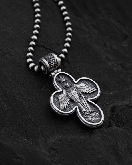 Srebrny krzyż MESJASZ. I.N.R.I. 3