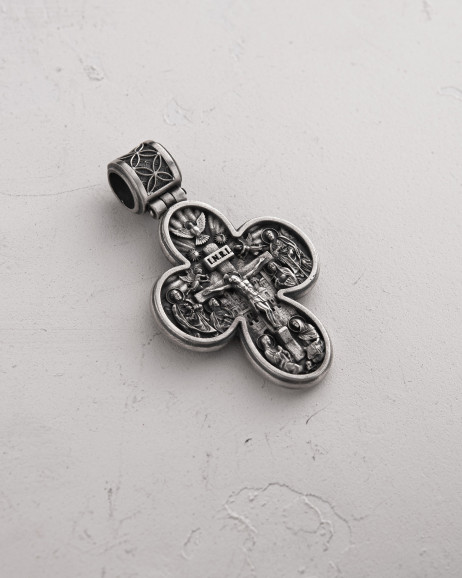 Srebrny krzyż MESJASZ. I.N.R.I. 4