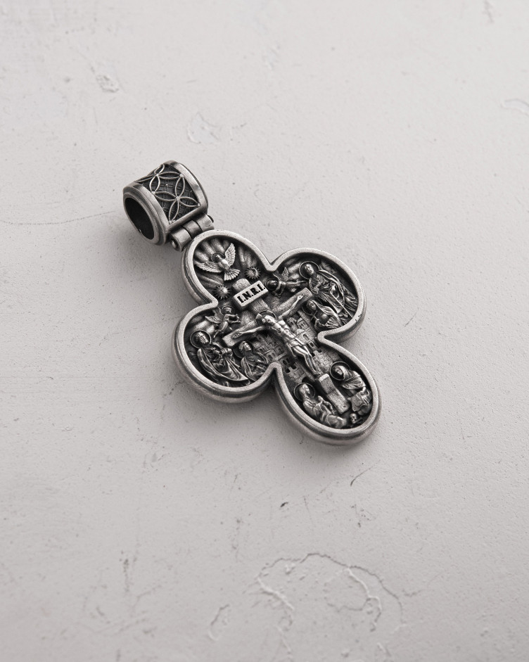 Srebrny krzyż MESJASZ. I.N.R.I. 4