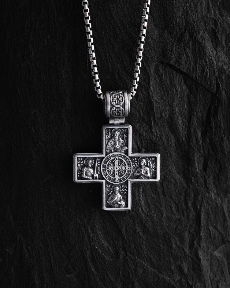 Srebrny krzyż ŚWIĘCI OPIEKUNOWIE 4