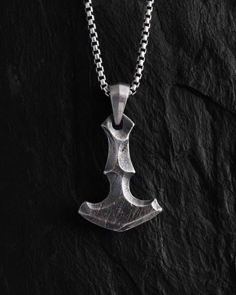 Srebrny wisiorek MŁOT THORA WIKINGÓW 3