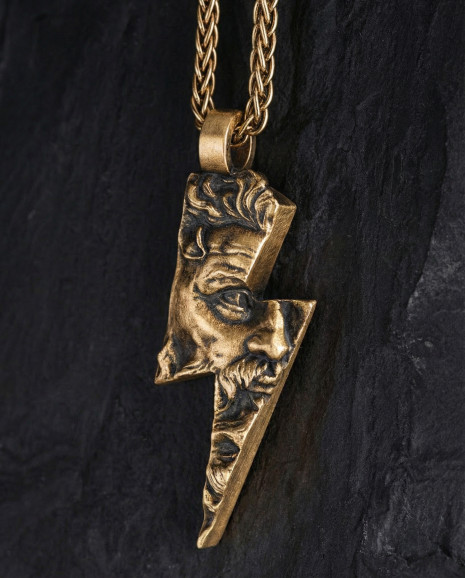 Wisiorek ZEUS. PIORUN (żółte złoto) 2